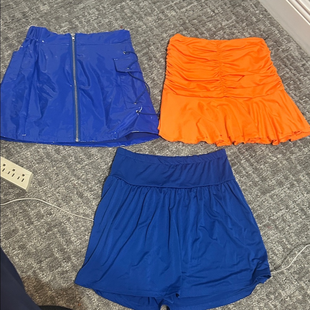 UF Gators Three Women’s Skirts Set - Royal Blue & Bright Orange